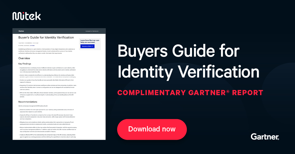 gartner report identity verification