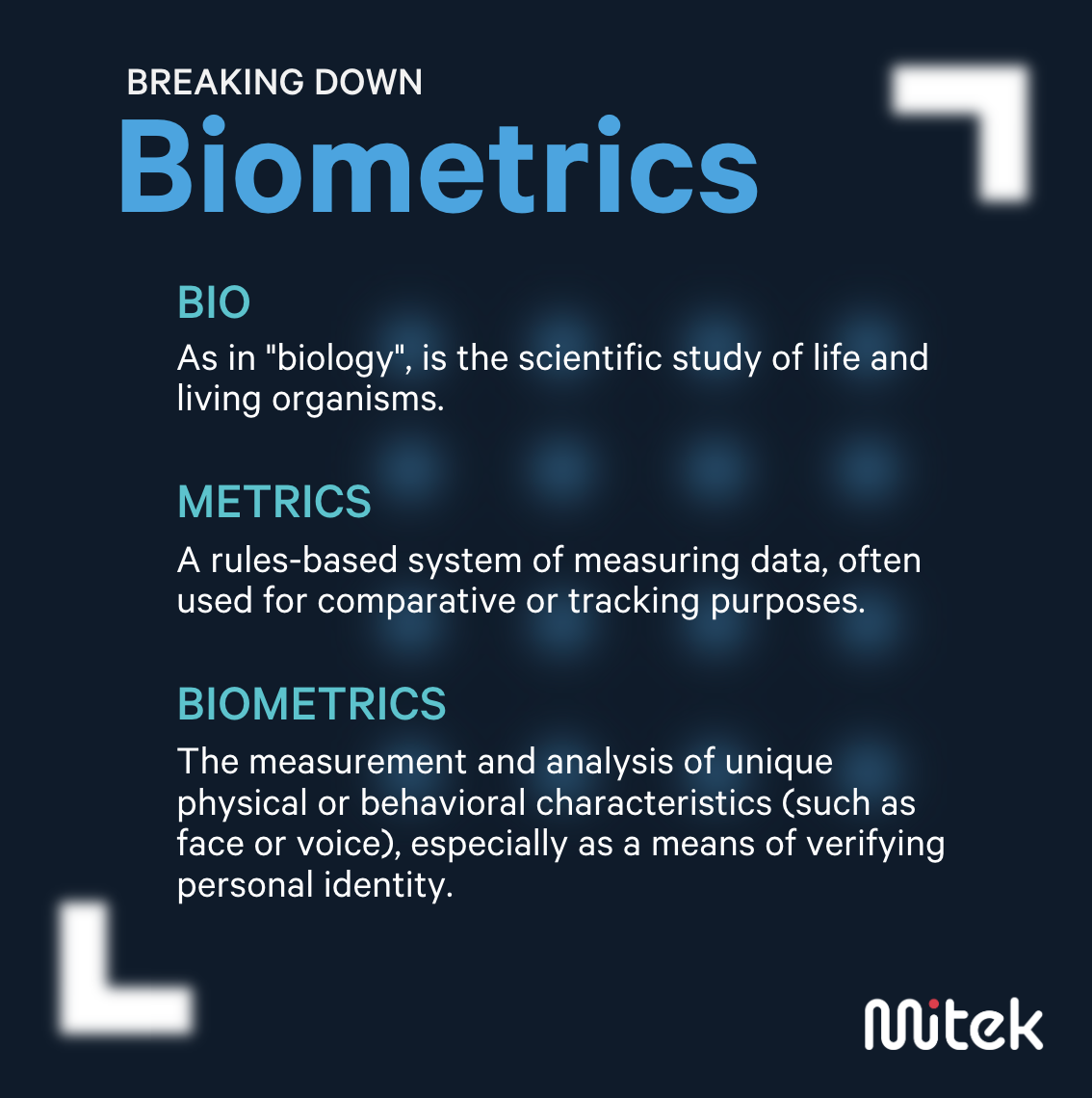 What does biometrics mean
